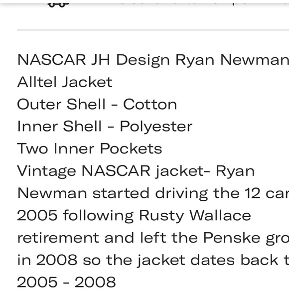 Vintage excellent condition jacket Ryan Newman - Picture 6 of 6